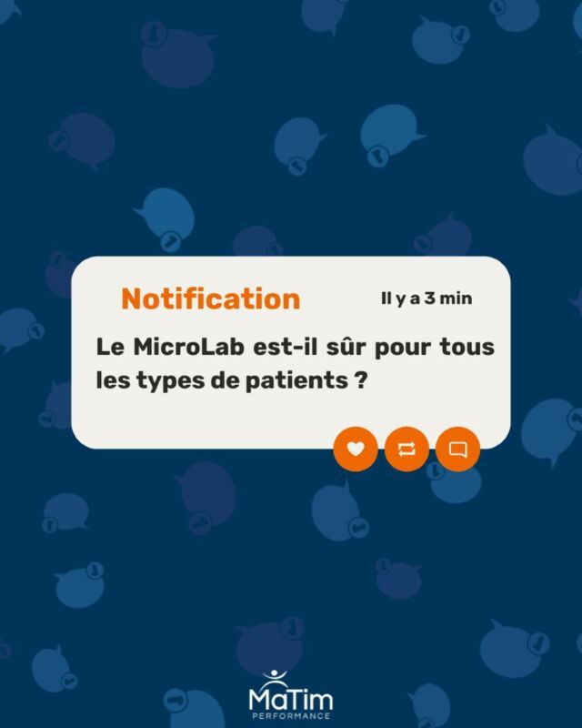 Le MicroLab est un outil thérapeutique conçu pour être utilisé en toute sécurité par les professionnels de santé. Voici quelques conseils pour une utilisation optimale :

⚠️ 𝗣𝗿𝗲́𝗰𝗮𝘂𝘁𝗶𝗼𝗻𝘀 𝗮̀ 𝗽𝗿𝗲𝗻𝗱𝗿𝗲 : Évitez son utilisation chez les patients avec des implants électroniques, des pacemakers ou des conditions médicales spécifiques
💡 𝗖𝗼𝗻𝘀𝗲𝗶𝗹 : Un avis médical est toujours recommandé pour garantir le bien-être de vos patients

Nous sommes là pour vous accompagner et répondre à toutes vos questions concernant l'utilisation du MicroLab. Contactez-nous pour plus d'informations ! 💬

#matim #matimperformance #microlabtherapy #microscourants #kiné #santé #kinésithérapeutes #ostéopathe #chiropracteur #sénologie #formationsenologie #senologie