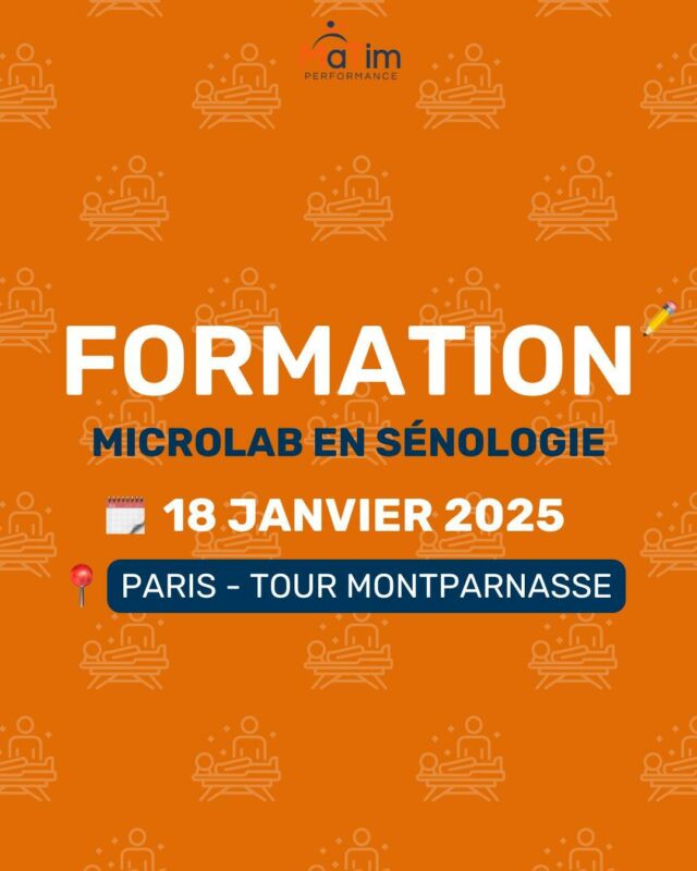 📣 Rappel ! Ne manquez pas notre formation sur le MicroLab en sénologie, le 18 janvier 2025 à Paris, au 23ème étage de la Tour Montparnasse ! 🎓

🔍 Thème : Cancer du sein - Approche kinésithérapique spécialisée en sénologie
👩‍💼 Formatrices expertes : Martine RAFFIN RAINTEAU et Juliette MOREAU
🎟️ Places limitées à 20 kinésithérapeutes

Au programme :
👉🏻 Les cicatrices et les adhérences
👉🏻 Les œdèmes
👉🏻 Les fibroses

💻 Inscrivez-vous dès maintenant sur notre site (lien en bio)

💰 Une participation financière de 200€ sera demandée (Déjeuner compris)

#matim #matimperformance #microlabtherapy #microscourants #paris #parismotparnasse #kiné #santé #kinésithérapeutes #ostéopathe #chiropracteur #sénologie #cancerdusein #maladiedusein #formationmicrolab #formationsenologie #senologie